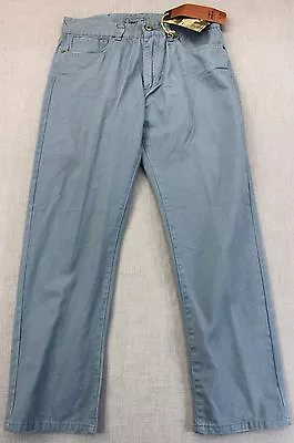 IRON Co NEW YORK Mens BLUE Low Rise SLIM FIT KHAKI CHINO PANTS NWT 30 X 32 • $39.99