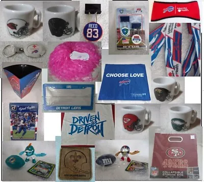 NFL Football Swag ~ Game Day Giveaways~Mini Mugs~Rush Zone Rushers~Storage Cube • $25