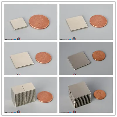 Multiple Size 1.5mm 1/16 Thickness Large Square Rare Earth Neodymium Flat Magnet • $21.99