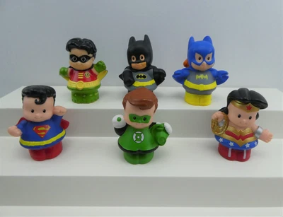 $14.99 • Buy Fisher-Price Little People Lot Of 6 DC Super Heroes ~Batman Super Man (Lot B)