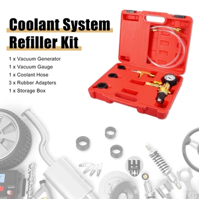 $82.85 • Buy Car Engine Cooling System Vacuum Purge Gauge Radiator Coolant Refill Tool Kit