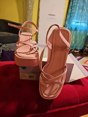 NEW Madden Girl Women's Size 10 Vault Pink Paris Platform Wedge Strappy Sandals  • $24.99