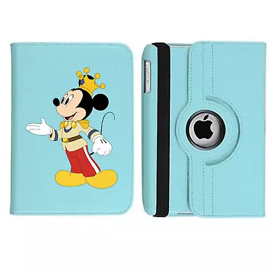 Mickey Mouse Prince Personalised Rotating Case Cover For Apple IPad Tablets • £23.70