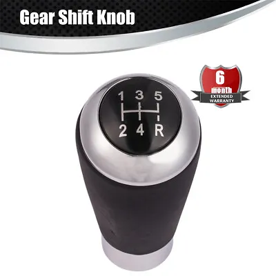 $30.58 • Buy Universal 5 Speed Manual Gear Shift Knob Leather Shifter Lever Lether Black