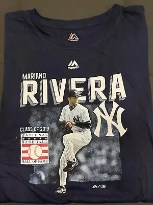 Mens Majestic NY Yankees  2019 HOF INDUCTEE MARIANO RIVERA T-Shirt L • $15
