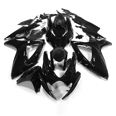 Glossy Black Fairing Kit For Suzuki GSXR600/750 2006-2007 ABS Injection Bodywork • $349.99