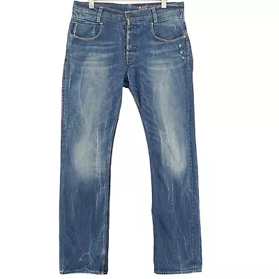 G-STAR 3301 New Radar Tapered Jeans Regular Fit Blue Men Size W34 L34 • £22.39