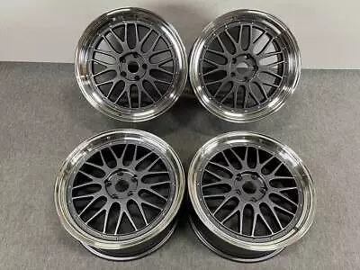 JDM Stock 4wheels Set Mesh Gunmetal 19 Inch 8.0J/9.5J +45/+38 PCD114.3 No Tires • $1541.14