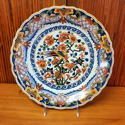 Vintage Dutch Pottery Makkum Multi-Color Wall Plate • $79.99