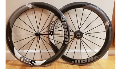 SRAM Carbon Wheelset 700c By ZIPP. 10 Speed Clincher Rim Brake.  Free Shipping. • $500