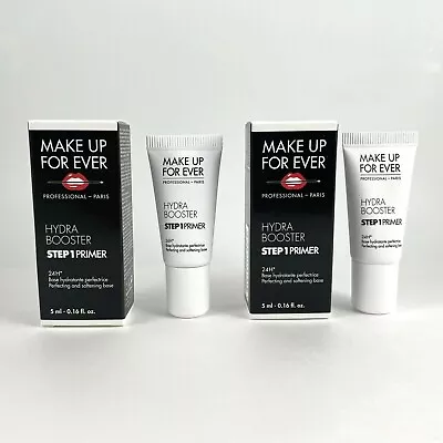 2 MAKE UP FOR EVER Hydra Booster Step 1 Hydrating Primer Travel .16oz 5mL 2X LOT • $7.80