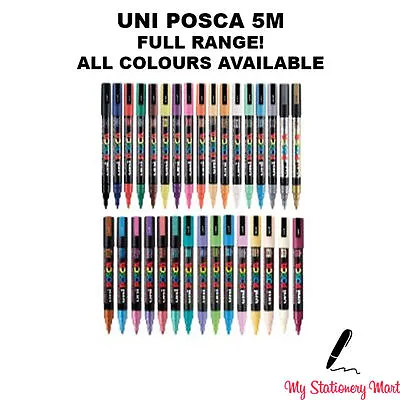 Uni Posca Paint Marker Pens PC-5M Medium Tip FULL COLOUR RANGE AVAILABLE • £2.99