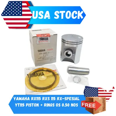 Yamaha RX115 RXS 115 RX-spesial YT115 Piston + Rings OS 0.50 NOS  • $57.48