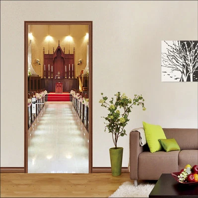 £143.47 • Buy 3D Holy Church 93 Door Wall Mural Photo Wall Sticker Decal Wall AJ WALLPAPER AU