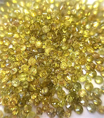 2.0ctw Wholesale Lot Of 1.35-1.45mm .01ct YELLOW Natural Loose Round Diamonds • $140.40