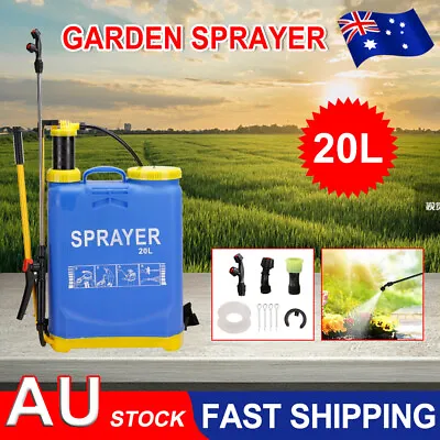 20L Weedsprayer Garden Sprayer Backpack Knapsack Pump Pest Weed Chemical Spray • $45.85