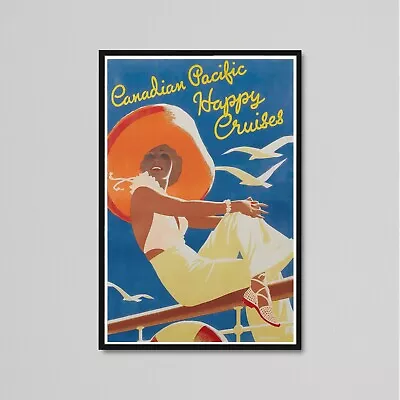 Vintage Travel Poster - Canadian Pacific Happy Cruises • $30