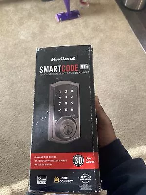 Kwikset 99160-021 Z-Wave SmartCode 916 Touchscreen Electronic Deadbolt  Open Box • $90