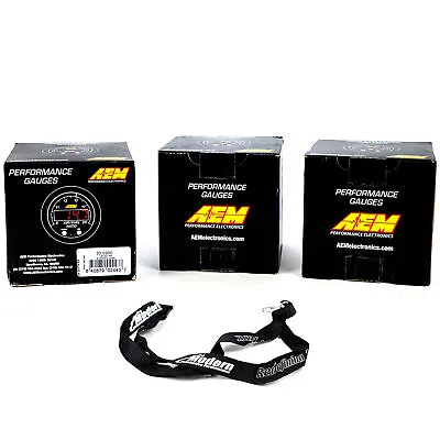 AEM 52mm X-Series Gauge Kit Wideband Air/Fuel & Oil/Fuel Pressure & Boost Black • $579.99