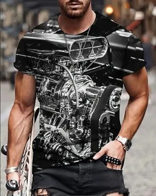 Chevy Ford Mopar Big/Small Block BLOWN BLOWER SUPERCHARGER ENGINE T-SHIRT V2 • $15.80