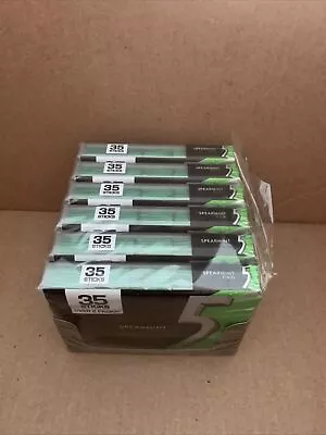 5 Gum Sugarfree Gum Spearmint Rain 6 Packs 35 Sticks Per  EXP 04/25 • $15