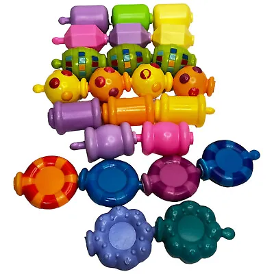 Fisher Price Snap Lock Pop Beads Shape Multicolor 24 Piece Set • $20.39