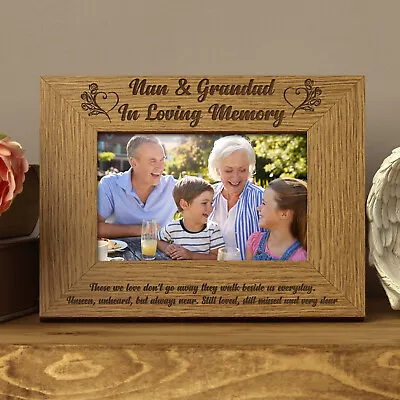 Nan & Grandad Memorial Remembrance Photo Frame FW75 • £18.99