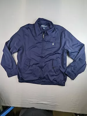 Polo Ralph Lauren Jacket Mens Size Large Windbreaker Golf Full Zip Mesh Lining • $34.95