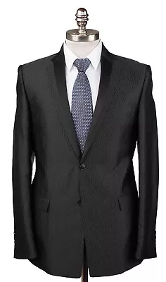 VERSACE COLLECTION Black Tuxedo Jacket Checkered Suit Separate 38 R (EU 48) • $699.99