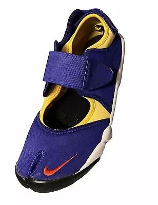 UK9 Nike Air Rift Trainers Sneakers Split Concord Blue 2009 VGC Purple Yellow • £99