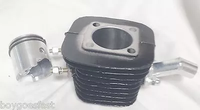 Motorized ENGINE Parts 80cc Cylinder Piston (high Hole) Rings Black 1 3/16  30mm • $17.99
