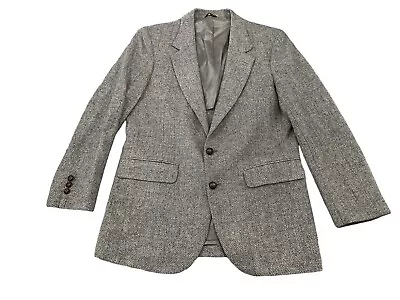 Coat Tails Vintage Men’s Blazer Jacket Sports Coat Gray Herringbone Union Wool • $50