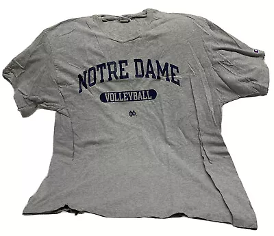 XLarge Notre Dame Volleyball Team- Champion Brand Gray T-shirt • $49.99