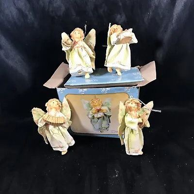 Set Of 4 Angel Christmas Ornaments Musical Instruments • $3.25