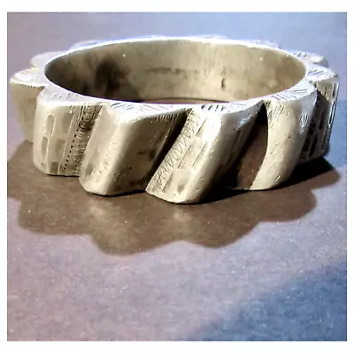 Vintage Old Moroccan Berber Heavy Solid 215 Grams Sterling Silver Bracelet • $330.78