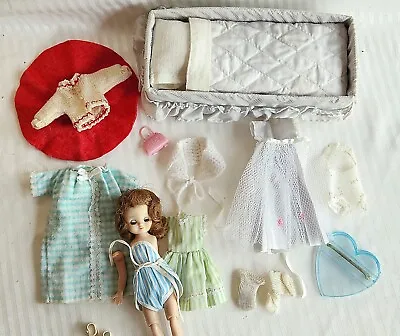 Vintage Betsy McCall 8  Doll Original Clothes Bed Sweater Accessories 1950s • $98