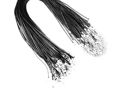 Black 2mm Necklace Waxed Cord String With Lobster Clasp 18 Inches • £2.20