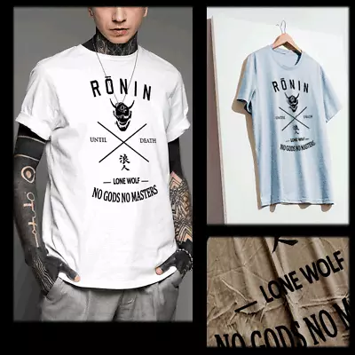 $19.99 • Buy Samurai T-shirt Japanese Ronin Warrior Bushido Vagabond Kanji Assassins