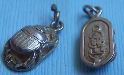 Vintage Egypt Scarab Silver Charm • $29.99