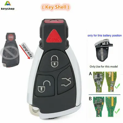 For Mercedes-Benz C E S CLS CLK ML SLK Upgraded Remote Key Shell Case Fob • $19.37