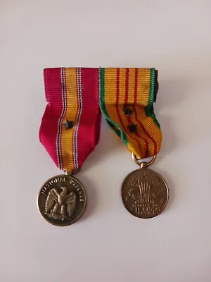 2 Vietnam Era National Defense And Republic Of Vietnam Service Medals Starred • $5