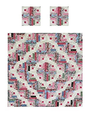 Miniature Dollhouse Pink Garden Quilt Top Computer Printed Fabric New • $7.41