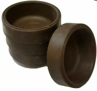 £9.95 • Buy 8x RUBBER CASTOR CUPS ANTI SLIP Carpet Floor Protector Sofa Chair Wheels Stops S