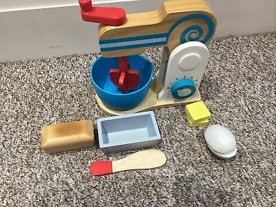 Melissa And Doug Wooden Food Mixer Toy Complete With Accessories Preowned • £9.50