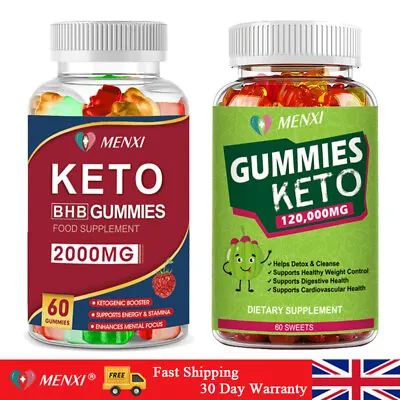 Keto BHB Gummies Best Weight Loss Fat Burner Carb Blocker Ketone Diet Gummy MX • £13.91