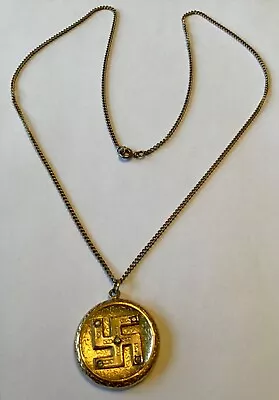 Vintage Art Deco Gold Filled Sanskrit Locket Necklace W11 • $129