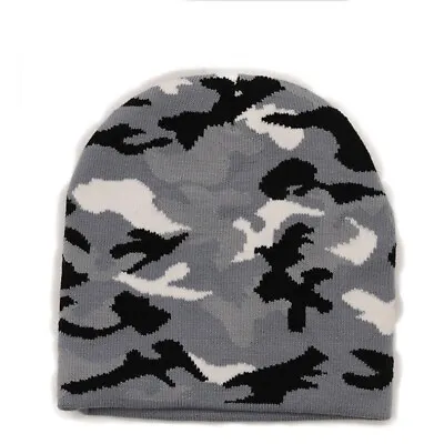 Urban White Grey Black CAMO Camouflage Stocking Cap Beanie Winter Stocking • $9.86