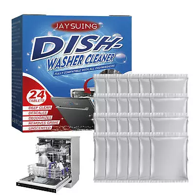 Dishwasher Cleaner Tablets 24Pcs Natural Dishwasher Detergent Cleaning Tablets • $13.73