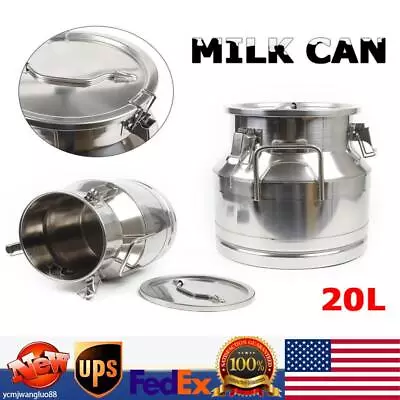 Stainless Steel Milk Storage Can Milk Canister &Bucket & Container 20L TOP US • $80.75