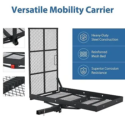 Wheelchair Trailer Hitch Mount Mobility Carrier Loading Ramp Disability Dsu • $139.99